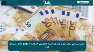 تغير جديد في سعر اليورو مقابل الجنيه المصري الجمعة 25 يوليو 2025.. كم بلغ الآن؟